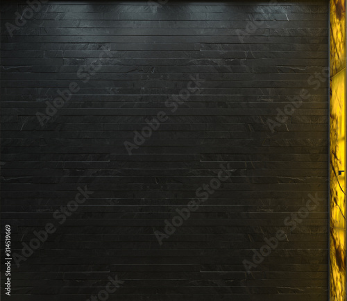 Wall interior mockup artwork background  3D illustration