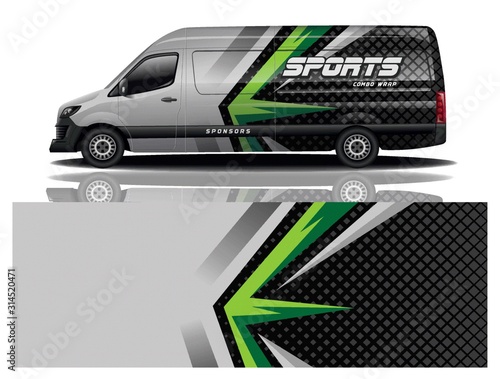 Van Car Decal Wrap Vector Design 