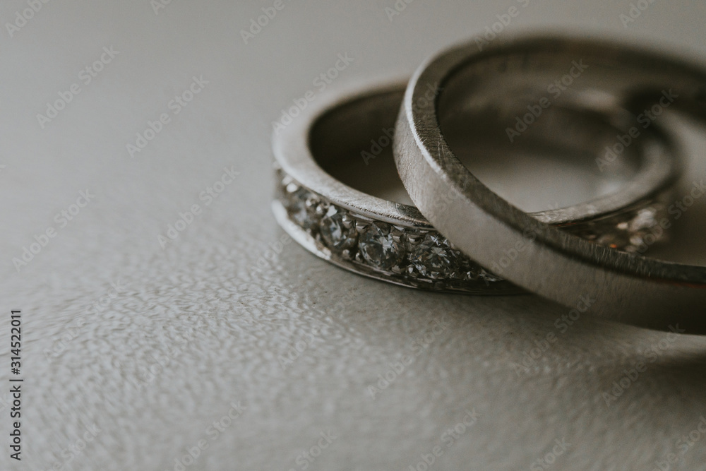 wedding rings on white background wedding rings on white background
