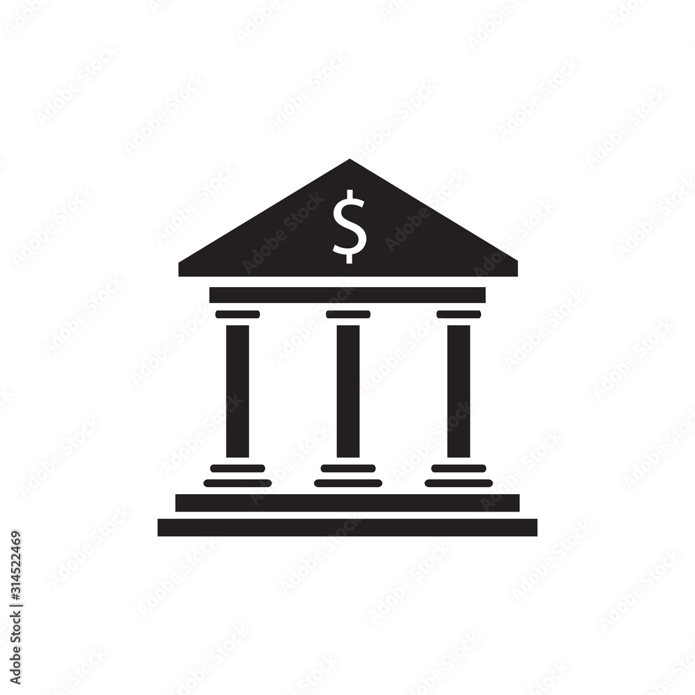 Bank icon vector design template Bank icon vector design template