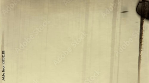 Vintage, cinematic film burn, vignette and light leak with grain texture overlay effects for film with space for text or image