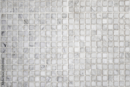 White square mosaic tiles texture 