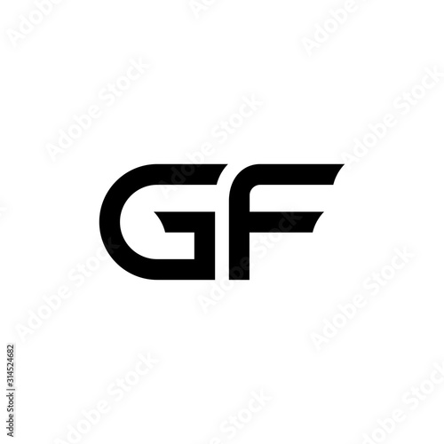 Initial GF Letter Linked Logo. GF letter Type Logo Design vector Template. Abstract Letter GF logo Design