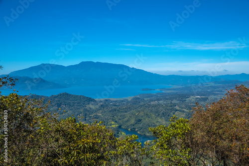 Yojoa Lake from the Mirador of the Cerro Azul Meambar National Park (Panacam). Honduras