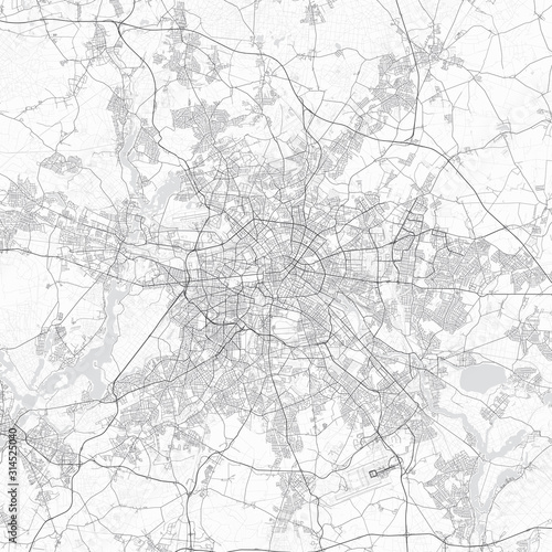 Berlin city map. Detailed map of Berlin  Germany . Transport system of the city. Includes properly grouped map features  water objects  railroads  roads etc .