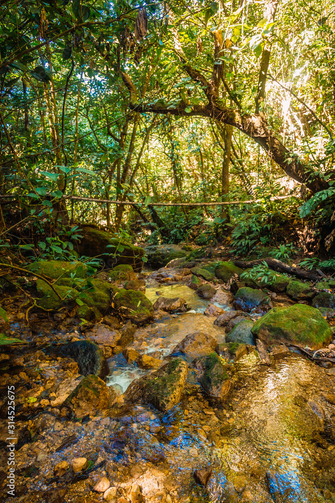 The river of the Cerro Azul Meambar National Park (Panacam) in Yojoa. Honduras
