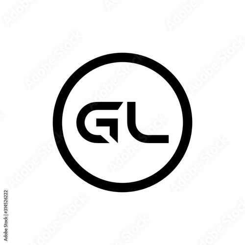 Initial GL Letter Linked Logo. GL letter Type Logo Design vector Template. Abstract Letter GL logo Design