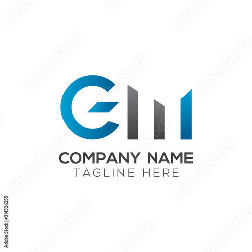 Initial GM Letter Linked Logo. GM letter Type Logo Design vector Template. Abstract Letter GM logo Design