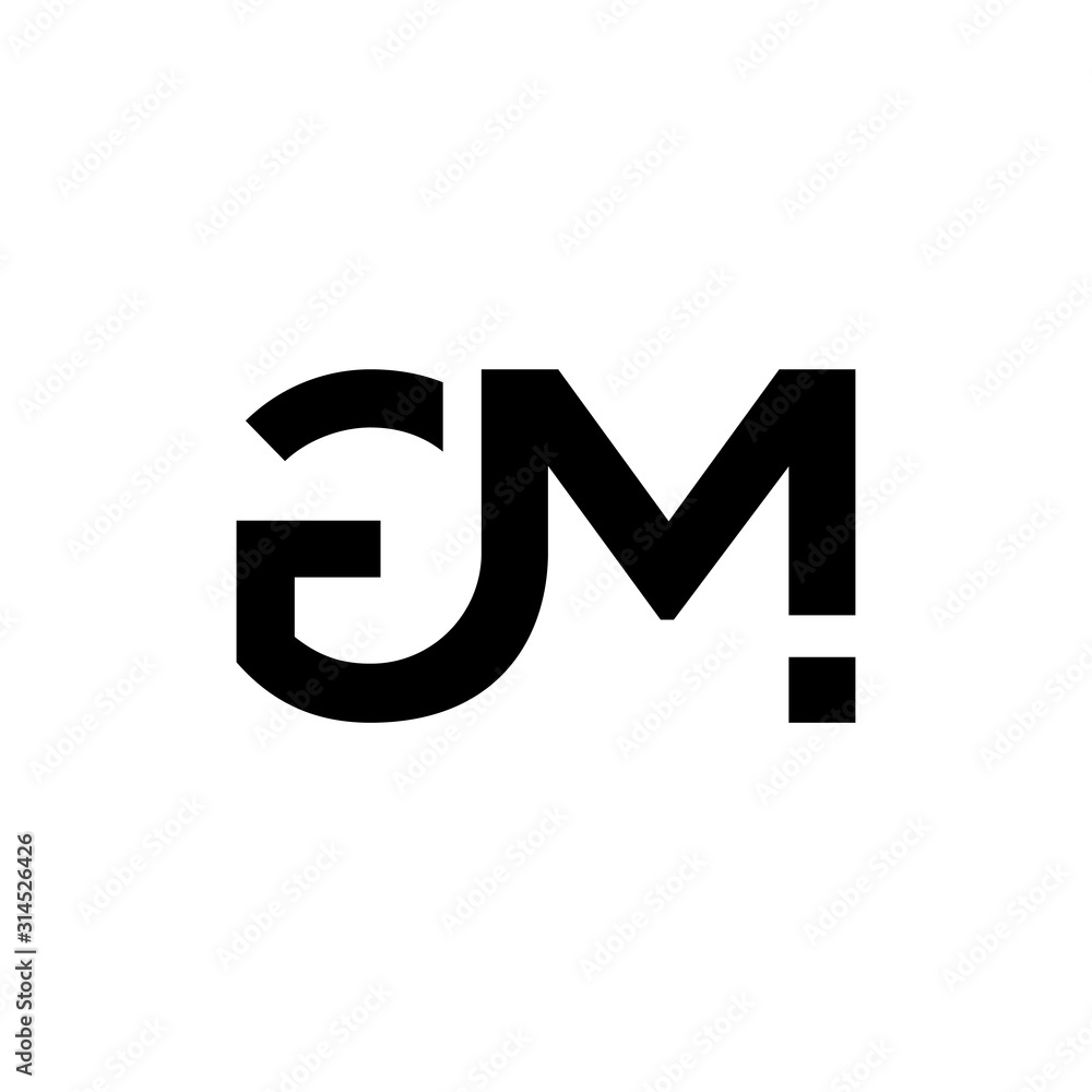 Initial letter gm logo template design Royalty Free Vector