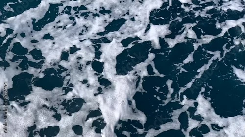 Sailing in open sea. Sea waves slow motion footage. Summer vacation. Ocean view