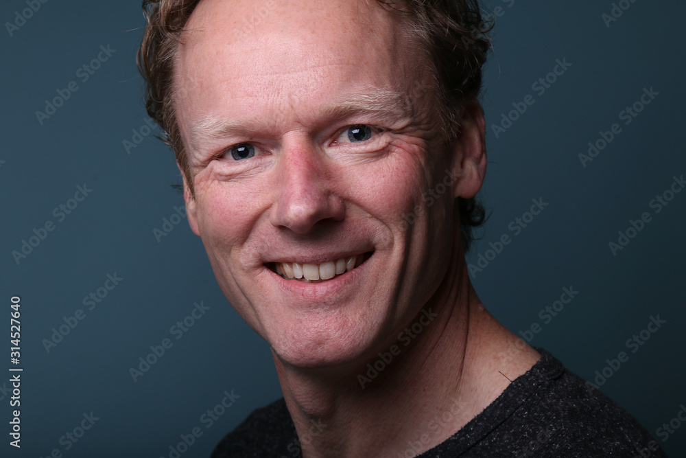 Beautiful man in front of a background