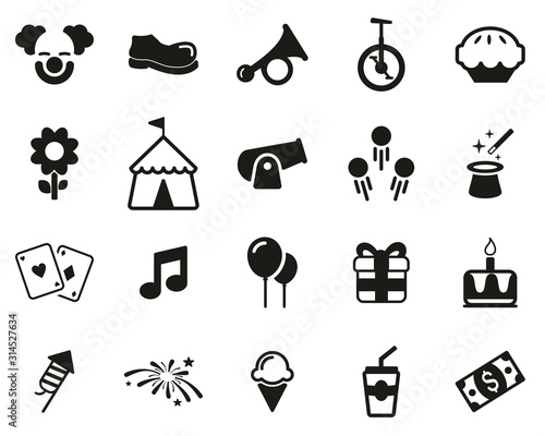 Clown Or Clown Show Black & White Set Big