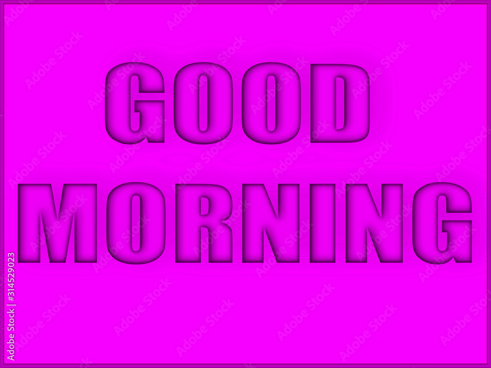 good-morning-text-letters-on-pink-background