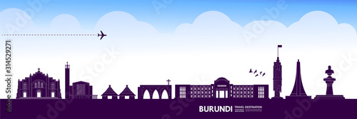 Burundi travel destination grand vector illustration. 