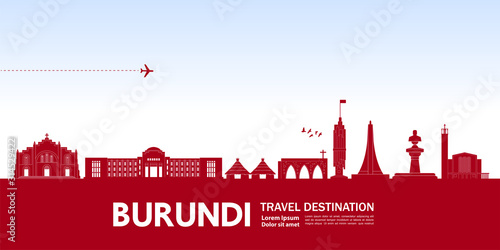 Burundi travel destination grand vector illustration. 