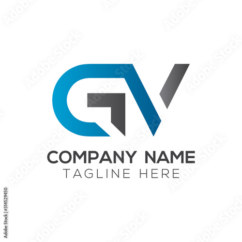 Free Download Initial GV Letter Linked Logo. GV letter Type Logo Design vector Template. Abstract Letter GV logo Design - GFXLoad