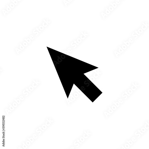 Free Download Cursor flat icon illustration, click vector symbol isolated on the white background - GFXLoad