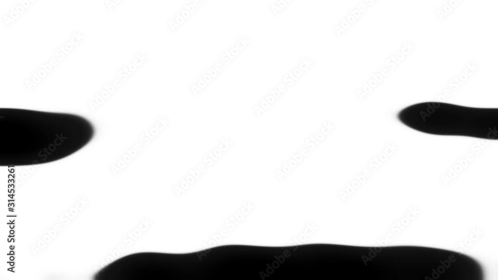 Black wavy shape morph on pure white background. Fluid object movement FHD 30 FPS. Weird motion design - graphic animation. Smooth digital decoration visuals. Continually flowing silhouettes.