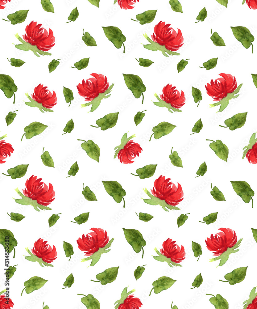 A seamless pattern with a floral pattern for decoration on a white background A seamless pattern with a floral pattern for decoration on a white background