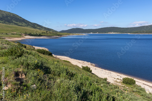 Panorama of Belmeken Reservoir, Rila mountain, Bulgaria