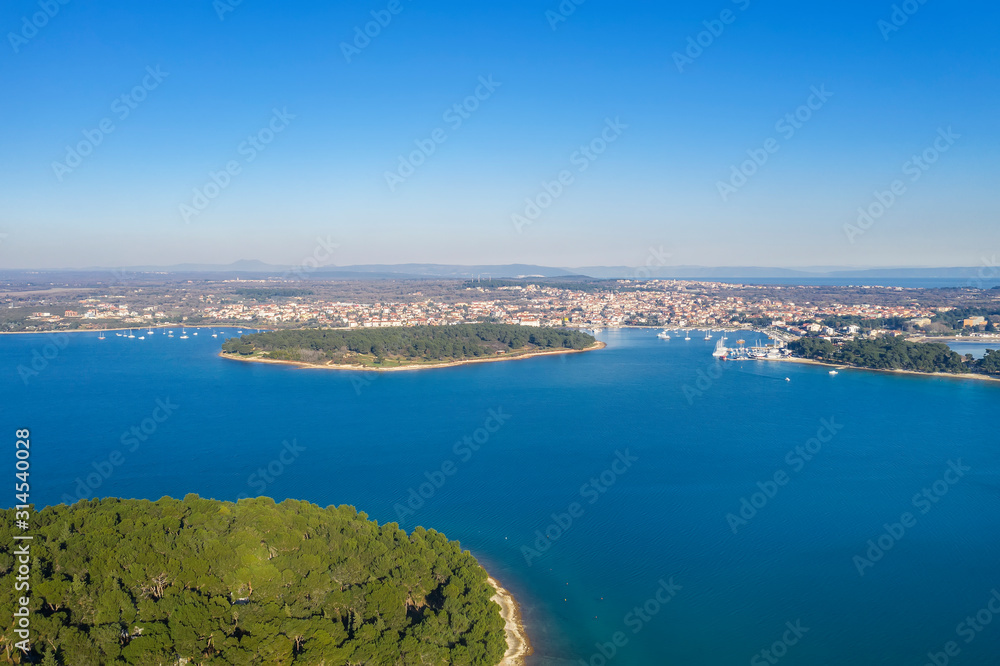 An aerial photo of Medulin, Istria, Croatia