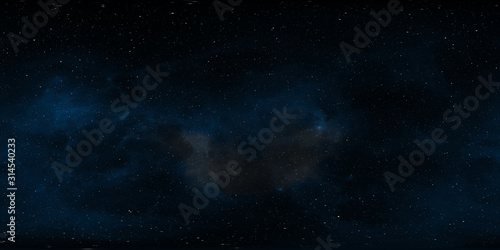 360 degree space background with nebula and stars  equirectangular projection  environment map. HDRI spherical panorama.