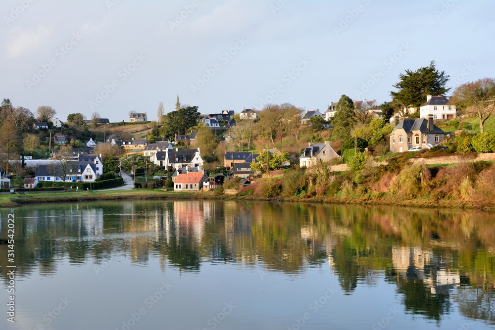 Landscape at Treguier in Brittany. France