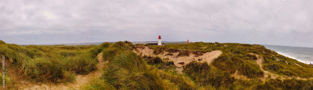 Panorama of the Lighthouse List West, Sylt, Germany Panorama of the Lighthouse List West, Sylt, Germany