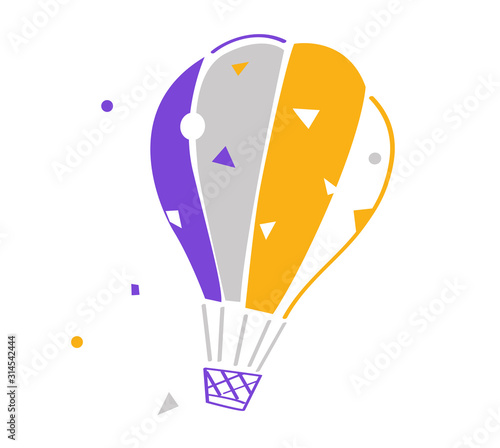 Mongolfiera, pallone aerostatico - Vector