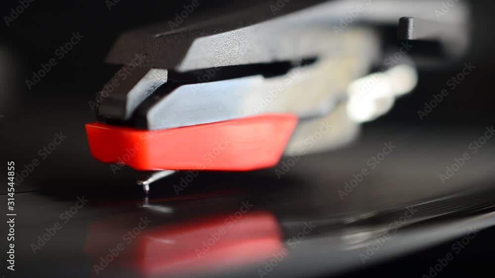 Vinyl record player. Needle on a vinyl record. Vinyl record player. Needle on a vinyl record.