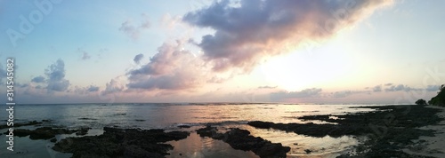 sunset over sea