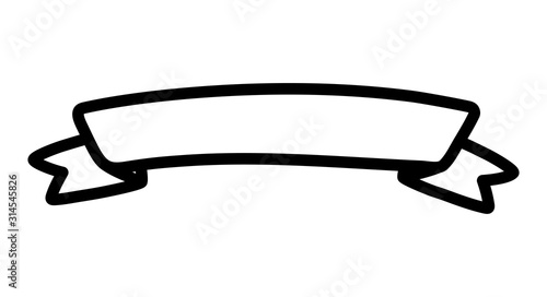 ribbon decoration celebration ornament icon thick line