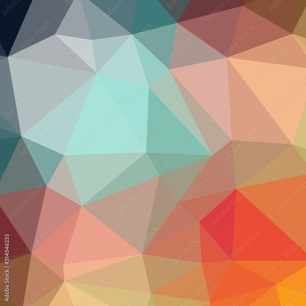 Fototapeta premium Abstract Trianglify gradient Generative Art background illustration