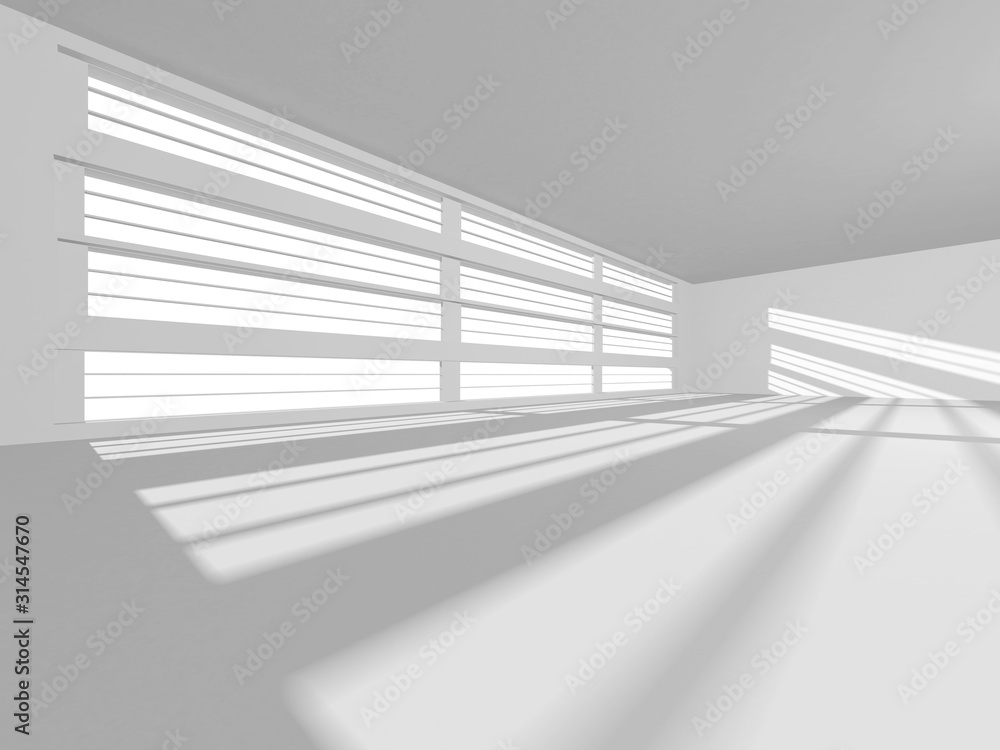 Obraz premium Futuristic White Architecture Design Background