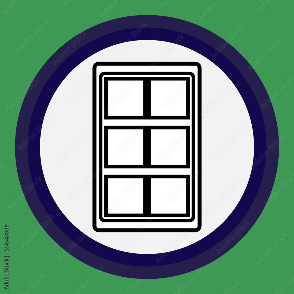 The door icon in the circle. Black and white flat interior icon. Open and closed door, entrance into house. Vector eps illustration. The door icon in the circle. Black and white flat interior icon. Open and closed door, entrance into house. Vector eps illustration.