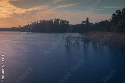 sunrise over the lake