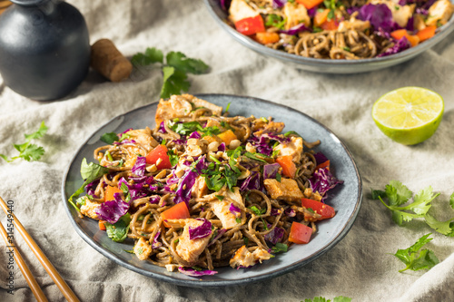 Homemade Spicy Chicken Soba Noodle Salad