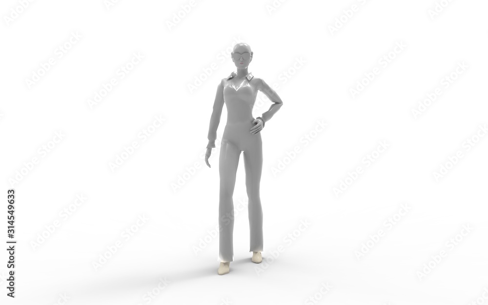 3d rendering of a woman walking isolated on white background 3d rendering of a woman walking isolated on white background