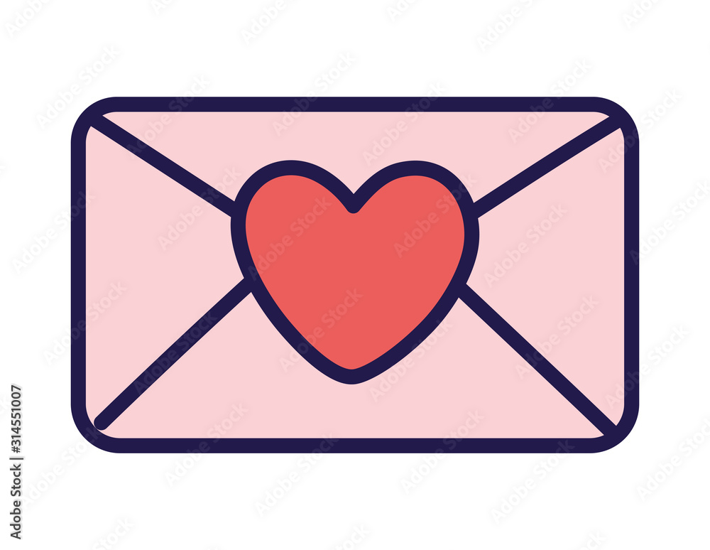 happy valentines day envelope heart love messsage