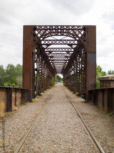 Railway tracks under the bridge