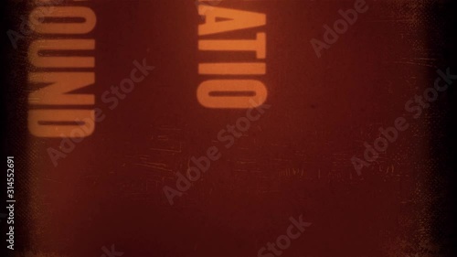 Vintage, cinematic film burn, vignette and light leak with grain texture overlay effects for film with space for text or image