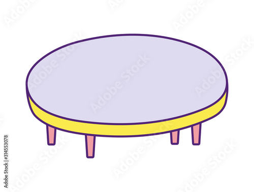 round table furniture decoration icon