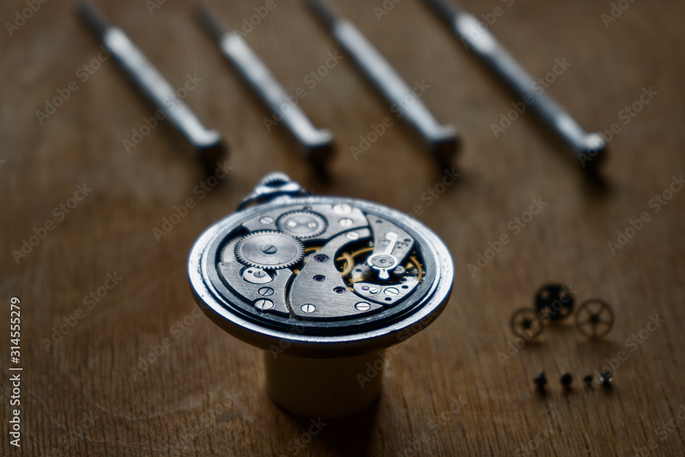 Watchmaker's workshop, mechanical watch repair Watchmaker's workshop, mechanical watch repair