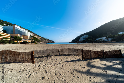 Ibiza beach. Cala llonga beach, Iiza. Spain.