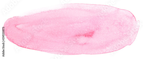 watercolor stain pink, on paper watercolor texture. paint element for design