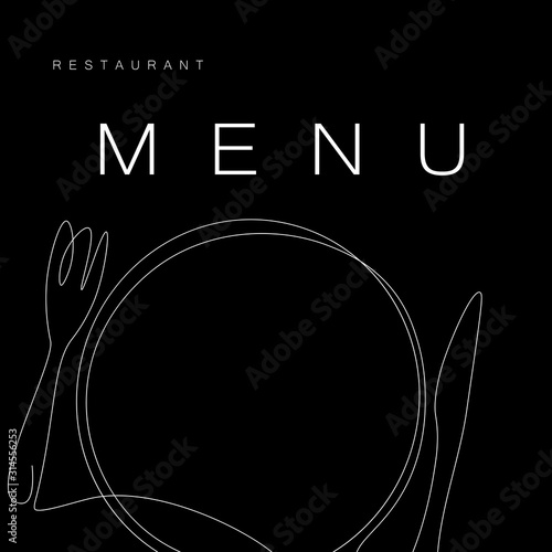 Restaurant menu background, vector illustration