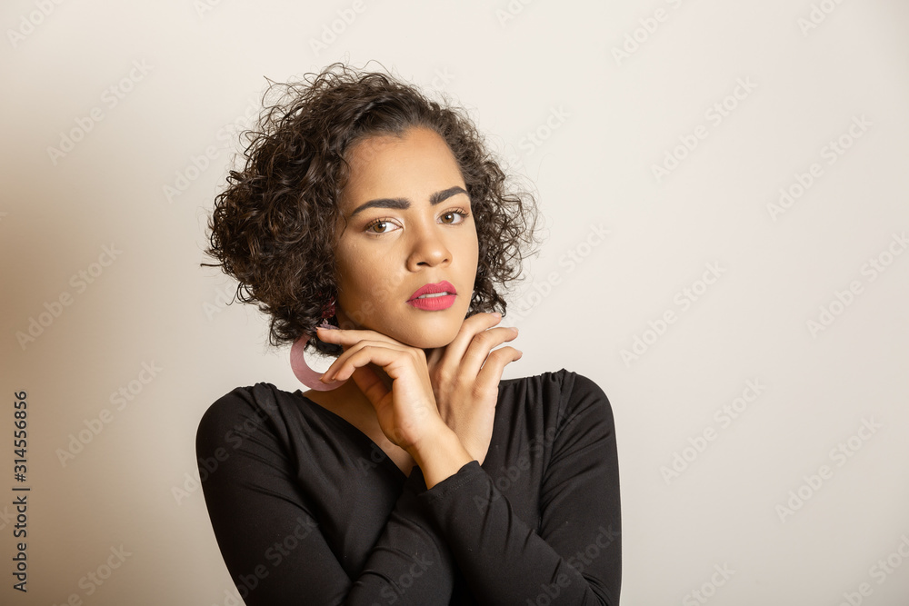 beautiful afro woman spa concept beautiful afro woman spa concept