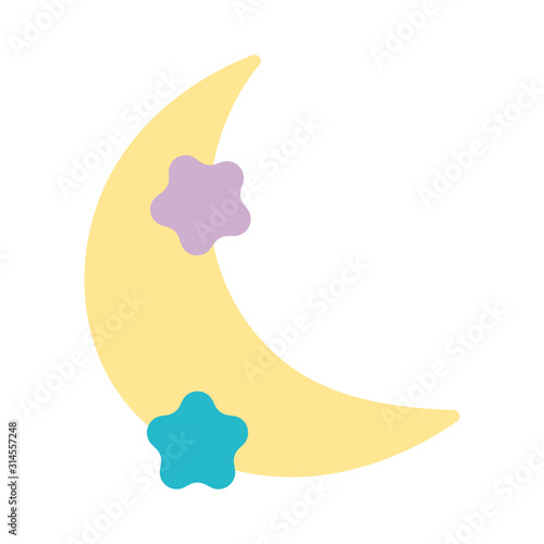 half moon stars decoration magic cartoon