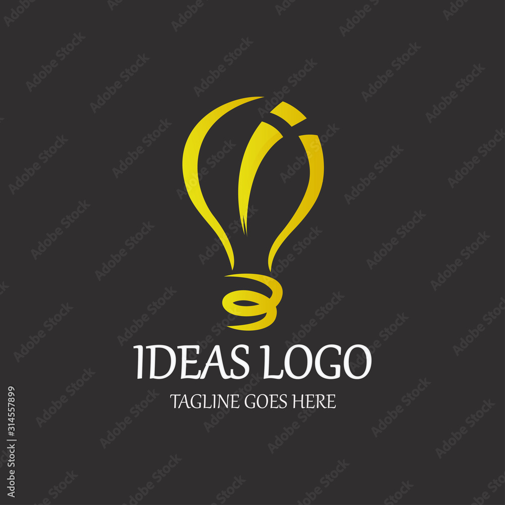 ideas logo design template. Vector illustration ideas logo design template. Vector illustration