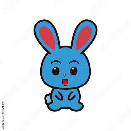 Rabbit cartoon illustration isolated on white background